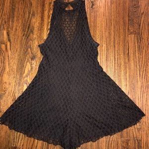 Urban Outfitters Silence & Noise Black Lace Romper